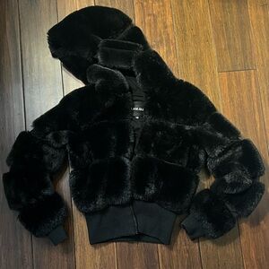 I.AM.GIA Luxe Black Faux Fur Coat